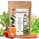 Heirloom Vegetable Seeds -100% Non-GMO - 1000 Garden Seeds Survival Pack - Tomato, Broccoli, Carrot, Celery, Cucumber Seeds and More photo / $11.98