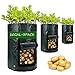 photo Potato-Grow-Bags, Garden Vegetable Planter with Handles&Access Flap for Vegetables,Tomato,Carrot, Onion,Fruits,Potatoes-Growing-Containers,Ventilated Plants Planting Bag (3 Pack- 10gallons)