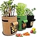 photo 3 Pcs 10 Gallon Potato Grow Bags, Vegetables Planter Bags Growing Container for Potato Cultivation Grow Bags, Breathable Nonwoven Fabric Cloth,Easy to Harvest(10 Gallon)